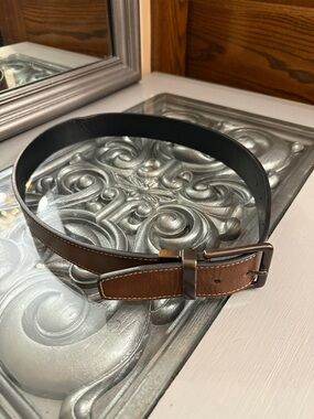Levi's 30 - 32 Waist Faux Leather Brown and Black Men's Belt